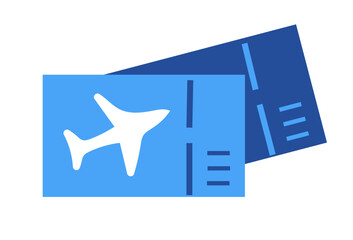 Airline ticket for travel, booking, and flight planning. Vector flat illustration.