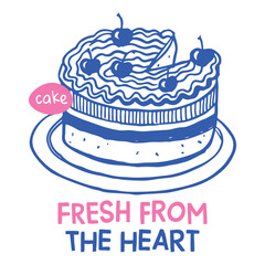 Cute Food Quote  Hand Drawn Breakfast Trendy Food Quote Hand Drawn Design