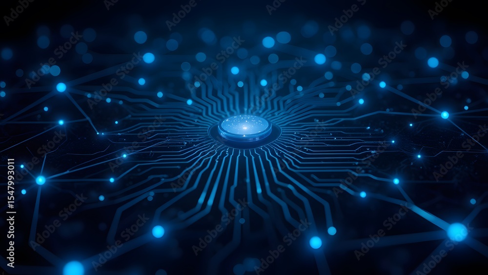 Poster illuminating digital network astunning visualof interconnectedness and technological advancement in 