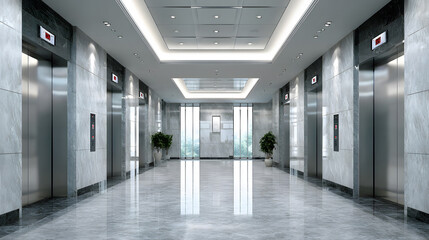 Smart elevator system saving energy in office tower