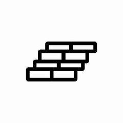 brick wall construction icon vector sign