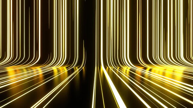 Cyber Flow_Abstract Neon Line Loop Animation.This is a seamlessly looping CG abstract video with glowing neon lines, offering a futuristic and tech-inspired vibe. It's perfect for dynamic animated bac
