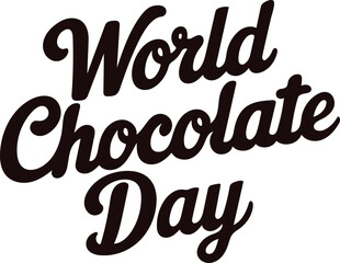world chocolate day typography