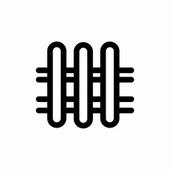 radiator heating element icon vector sign