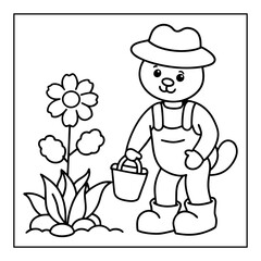 vector illustration of a coloring page