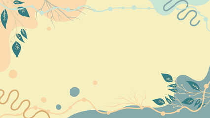 Abstract simply background with natural line arts