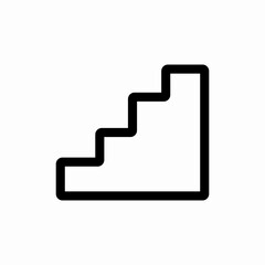 stairs steps building icon vector sign