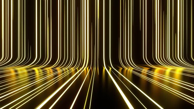 Cyber Flow_Abstract Neon Line Loop Animation.This is a seamlessly looping CG abstract video with glowing neon lines, offering a futuristic and tech-inspired vibe. It's perfect for dynamic animated bac