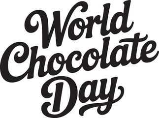 world chocolate day typography