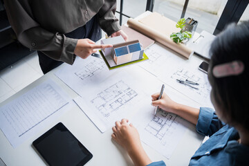Engineer planning for Solar panels green energy Business man working Innovation  green eco friendly...