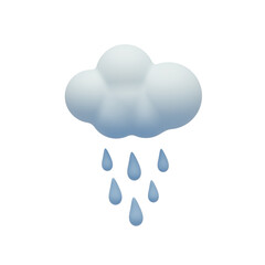 3d cloud with rain drops