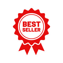 Red Best Seller Badge Icon