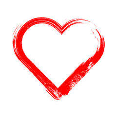 Brushstroke Love Heart with Grunge Style