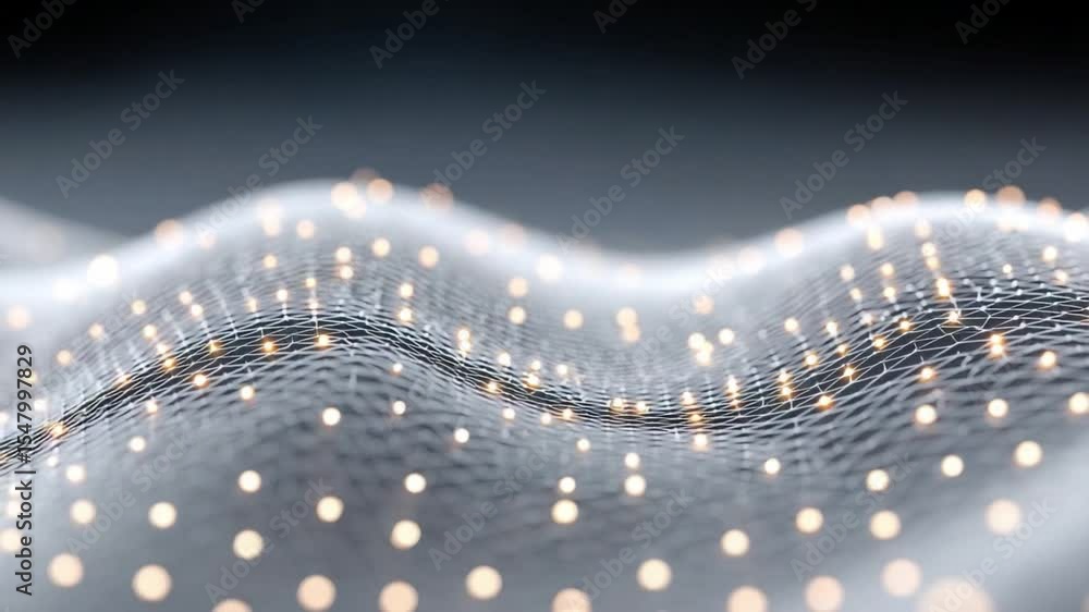 Poster Glowing Digital Network: An artistic and dynamic depiction of a network, featuring radiant particles against a gradient background.