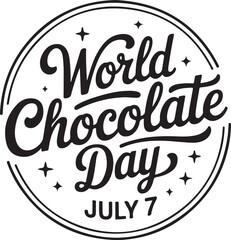 world chocolate day typography