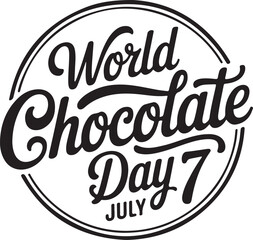 world chocolate day typography