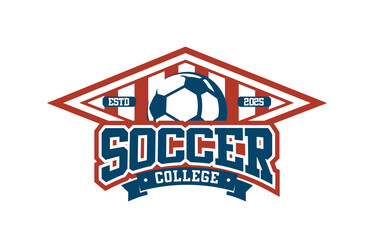 retro football logo design