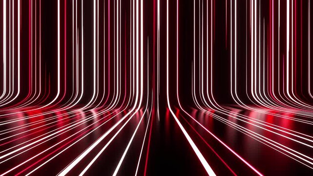 Cyber Flow_Abstract Neon Line Loop Animation.This is a seamlessly looping CG abstract video with glowing neon lines, offering a futuristic and tech-inspired vibe. It's perfect for dynamic animated bac