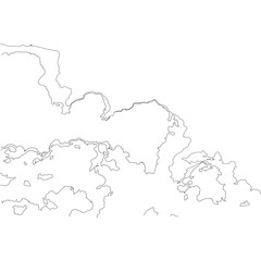 Obraz premium Minimal Cloud Outline Vector Line Art