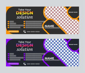 Clean and modern Facebook cover banner design.
