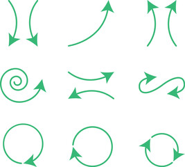Arrows set black icons. Arrow icon. Arrow vector collection. Doddle arrow set, collection of arrows. Collection different arrows sign. Black vector arrows icons