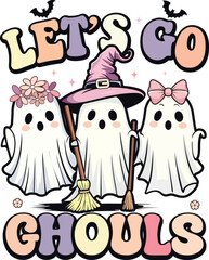 Let's go Ghouls t-shirt design