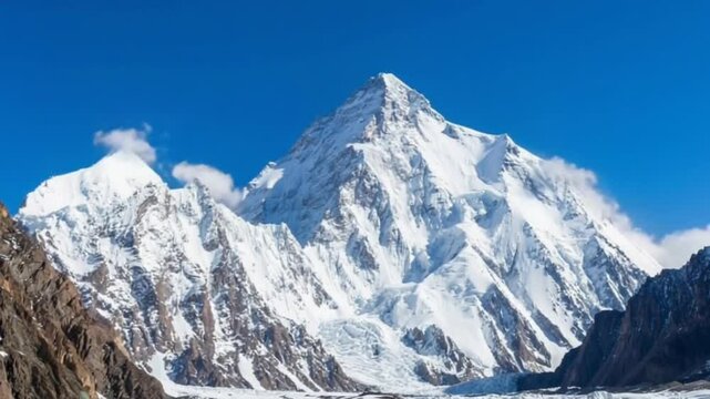 K2 mountain peak, second highest mountain in the world, K2 trek, Pakistan, Asia