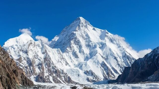 K2 mountain peak, second highest mountain in the world, K2 trek, Pakistan, Asia