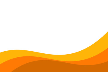Abstract orange and yellow waves on black background, modern graphic design element, vibrant color palette, dynamic curves, smooth lines, contemporary style, digital art, website