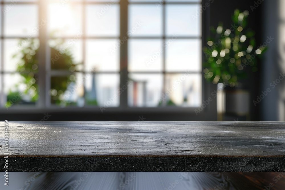 Poster high definition view of smart table with elegant design