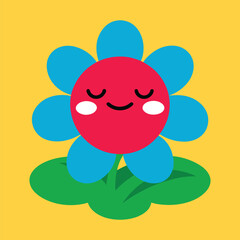 Emoticon Resting Inside a Flower