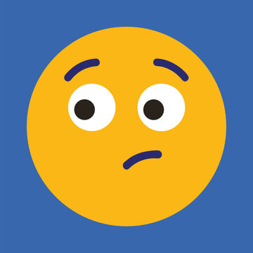 Thinking Emoticon with Hand on Cheek