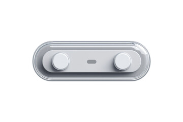 Fototapeta premium A sleek, modern speaker with two knobs. It presents a minimalist design, perfect for technology or product visuals