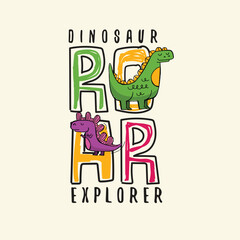 Dinosaur Roar Explorer kids vector graphic design