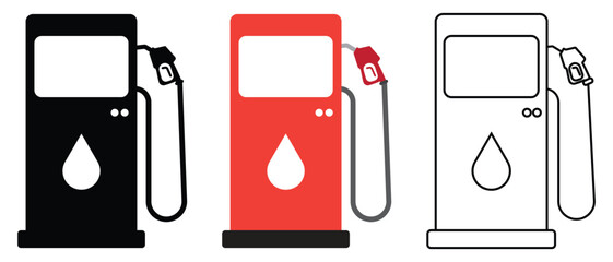Oil pump icon vector. Silhouette of oil, fuel pump vector symbol, Fuel station, gas pump nozzle vector, petrol, diesel pump, energy station. Vector illustration.