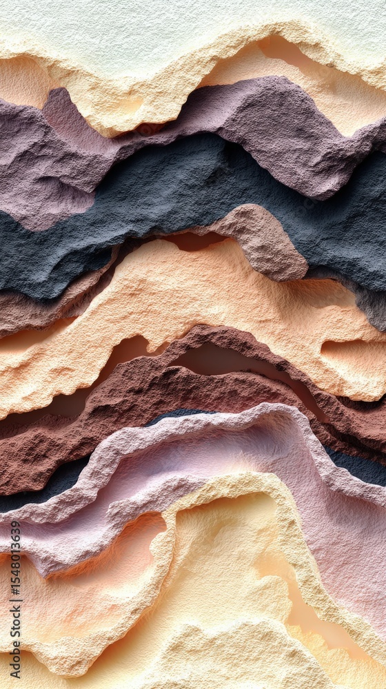 Aufkleber vibrant multicolored torn paper backgrounds with layered textured design in various pastel and bold 