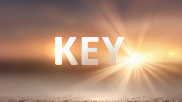 The word KEY representing the unlocking of potential and new skills. Continuous learning and self-development.