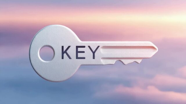The word KEY representing the unlocking of potential and new skills. Continuous learning and self-development.