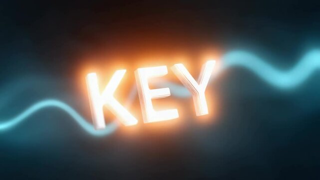 The word KEY representing the unlocking of potential and new skills. Continuous learning and self-development.