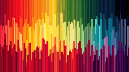 Vibrant abstract colorful sound wave spectrum background with gradient hues and dynamic vertical bars for music, o, and entertainment themes