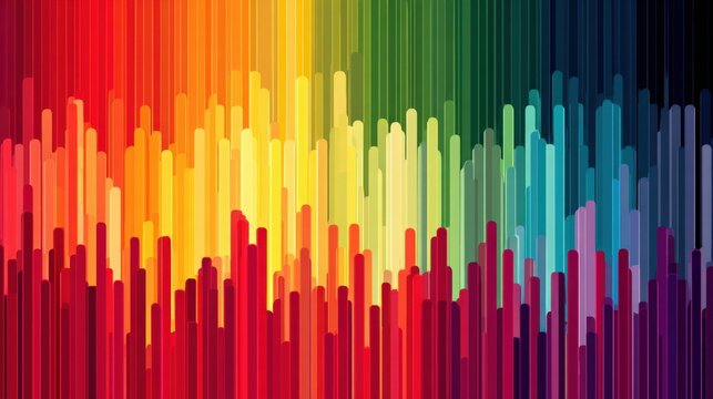 Vibrant abstract colorful sound wave spectrum background with gradient hues and dynamic vertical bars for music, o, and entertainment themes