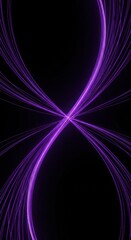 Abstract purple light streaks forming an infinity symbol on a black background.