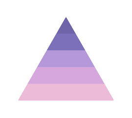 五分割した三角形の図形 -ピラミッド型の シンプルな5色のインフォグラフィックのテンプレート