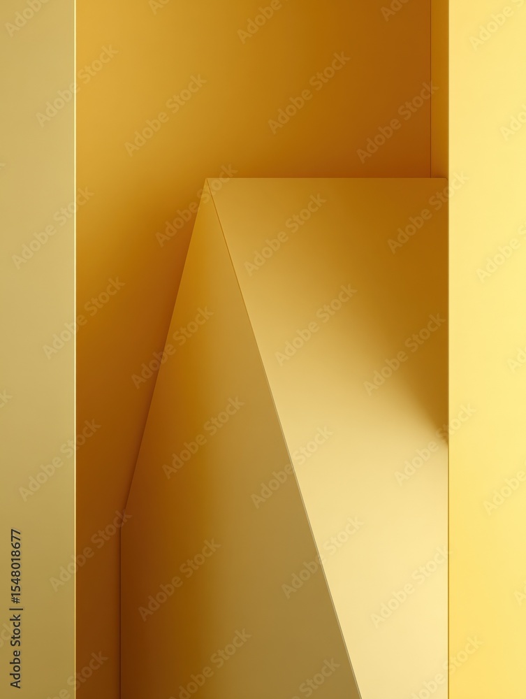 Poster abstract minimalist interior design with geometric shapes in warm yellow tones modern modern art com