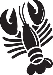 lobster vector illustration silhouette 