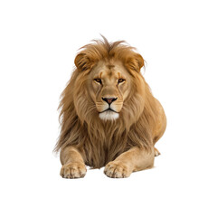 Majestic Male Lion Lying Down, Powerful and Serene