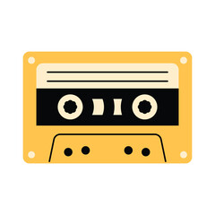 Cassette Tape Vector Illustration Retro Audio Format