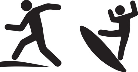 surfer silhouette vector