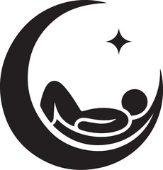 Sleeping Baby Icon silhouette 