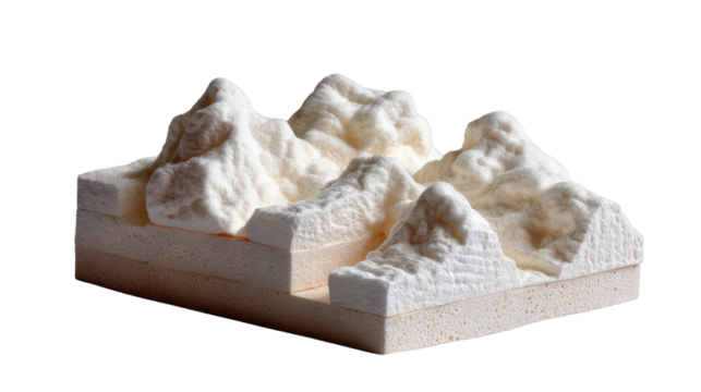 Miniature Mountain Landscape: A detailed miniature landscape model, portraying a mountainous terrain, stands in meticulous precision. Capturing the essence of nature in miniature form